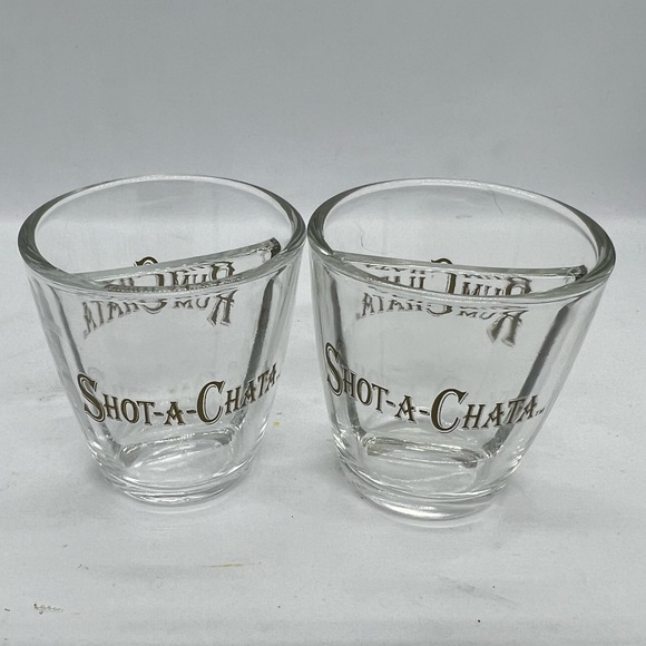 Rum Chata Shot-a-Chata Split Shot Glasses Set of 2 - Picture 2 of 5